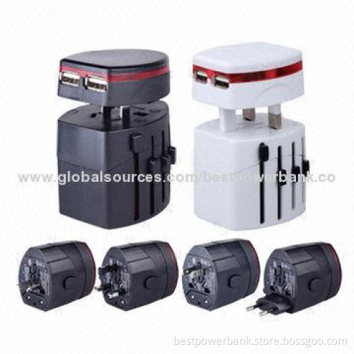 2014 Newest Universal Sockets with 2.1A Output Current, UK/US/AU/EU Plugs in One Pattern